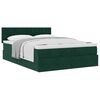 vidaXL Estructura cama otomana colch&oacute;n terciopelo verde oscuro
