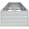 vidaXL Arriate de acero galvanizado plateado 320x80x45 cm