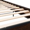 vidaXL Estructura cama madera ingenier&iacute;a metal roble marr&oacute;n 75x190 cm