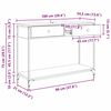 vidaXL Mesa Consola con caj&oacute;n Roble artesanal 100 x 34,5 x 75 cm