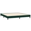 vidaXL Cama box spring con colch&oacute;n y LED terciopelo verde oscuro 180x220 cm