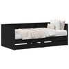 vidaXL Cama de d&iacute;a Roble Negro 100 x 200 cm Madera de ingenier&iacute;a