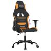 vidaXL Silla gaming tela negro y naranja