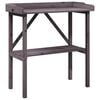 vidaXL Mesa para plantas con estante madera abeto gris 78x38x82,5 cm