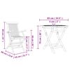 vidaXL Conjunto de Comedor de Jard&iacute;n 3 pcs Marr&oacute;n