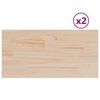 vidaXL Tablero de mesa rectangular 2 uds madera de pino 60x30x2,5 cm