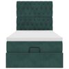 vidaXL Estructura cama otomana colchones verde oscuro 90x190cm