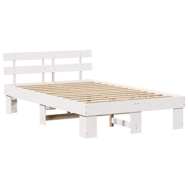 vidaXL Estructura de cama 135 x 190 cm Madera de pino macizo