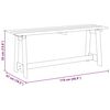 vidaXL Banco de exterior Natural 119 x 47 x 35 cm