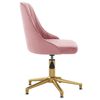vidaXL Silla de comedor giratoria de terciopelo rosa
