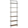 vidaXL Estante de libros 6 niveles 60 x 24 x 203 cm Roble ahumado