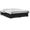 vidaXL Estructura cama con cajones madera ingenier&iacute;a negra 150x200 cm