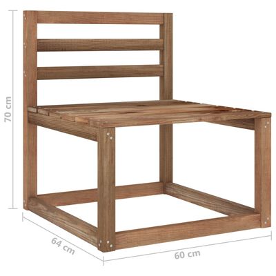 vidaXL Set muebles de jardín 6 pzs cojines madera impregnada antracita