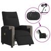 vidaXL Sill&oacute;n reclinable de masaje el&eacute;ctrico tela negro