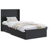 vidaXL Estructura de cama con almacenamiento y cabecero Negro