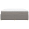 vidaXL Cama box spring con colch&oacute;n tela gris taupe 200x200 cm
