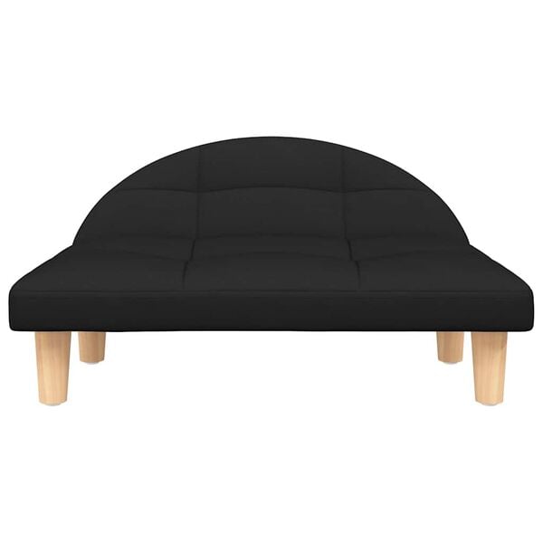 vidaXL Cama para perros de tela negra 70x52x30 cm