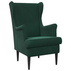 vidaXL Sill&oacute;n Verde oscuro Terciopelo