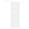 vidaXL Puerta Corredera Blanco 83 x 202 cm Madera de Pino Maciza