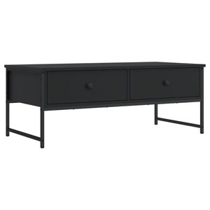 vidaXL Mesa de centro madera de ingenier&iacute;a negro 101x49x39,5 cm