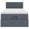vidaXL Estructura cama otomana colch&oacute;n terciopelo gris oscuro