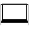 vidaXL Mesa de consola negro vidrio templado 100x35x75 cm