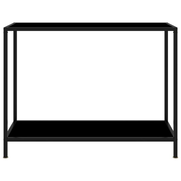 vidaXL Mesa de consola negro vidrio templado 100x35x75 cm