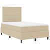 vidaXL Cama tipo Box Spring Gris claro y blanco. 193 x 120 x 128 cm