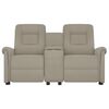 vidaXL Sof&aacute; reclinable de 2 plazas con portavasos gris claro