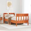 vidaXL Cama sin colch&oacute;n madera maciza de pino marr&oacute;n cera 100x200 cm