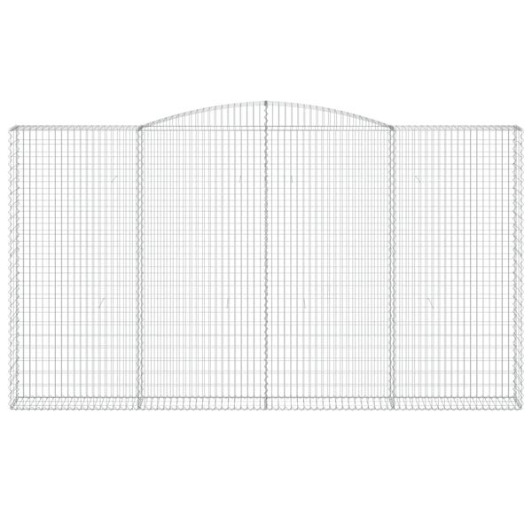 vidaXL Cestas de gaviones 7 uds forma de arco hierro 400x30x220/240 cm