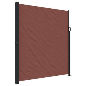 vidaXL Toldo lateral retr&aacute;ctil marr&oacute;n 220x500 cm