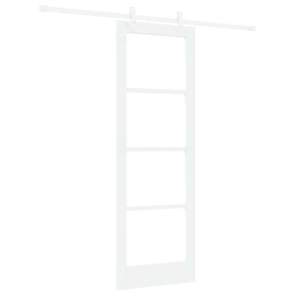 vidaXL Puerta Corredera 73,5 x 211 cm Madera de pino maciza y vidrio