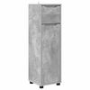 vidaXL Juego de muebles de ba&ntilde;o con caj&oacute;n Manual 4 pcs Gris Concreto