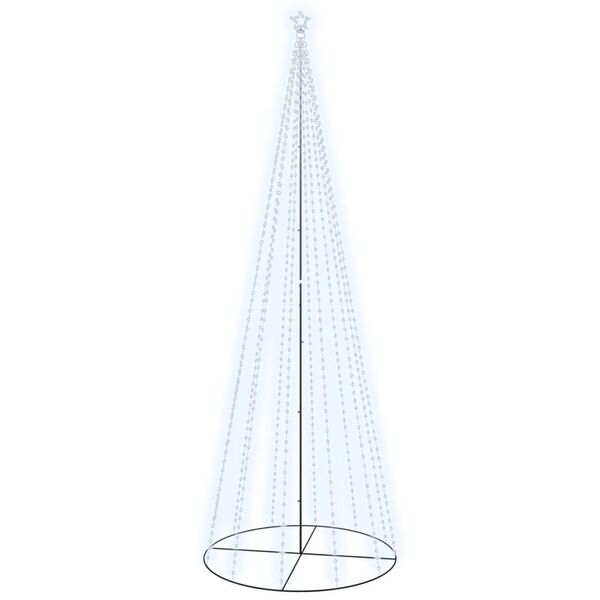 vidaXL Árbol de Navidad cónico 732 LED blanco frío 160x500 cm