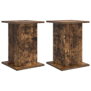 vidaXL Soporte de plantas 2 pcs Roble Ahumado 30,5 x 30 x 43 cm