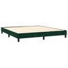 vidaXL Cama box spring colch&oacute;n y LED terciopelo verde oscuro 160x200cm