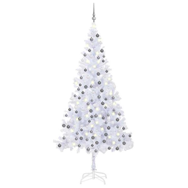 vidaXL &Aacute;rbol de Navidad artificial con luces y bolas 910 ramas 210 cm