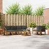 vidaXL Conjunto de sof&aacute;s de exterior 7 pcs Natural y Antracita