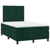 vidaXL Cama box spring con colch&oacute;n terciopelo verde oscuro 120x200 cm