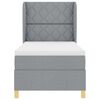 vidaXL Cama con Somier y Colch&oacute;n Gris Oscuro 90x190 cm de Tela tela