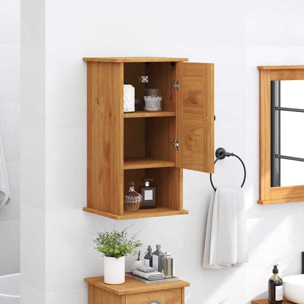 vidaXL Mueble de Cuarto de Ba&ntilde;o con estante VIGO Marr&oacute;n y Marr&oacute;n Miel