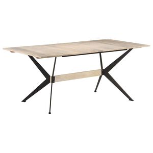 vidaXL Mesa de comedor de madera maciza de mango 180x90x76 cm