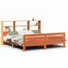 vidaXL Cama sin colch&oacute;n madera maciza de pino marr&oacute;n cera 180x200 cm