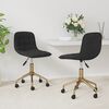 vidaXL Sillas de comedor giratorias 2 uds terciopelo negro