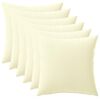 vidaXL Coj&iacute;n con almohada HEERLEN 6 uds. Crema Poli&eacute;ster