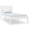 vidaXL Estructura cama sin colch&oacute;n madera maciza pino blanca 100x200cm