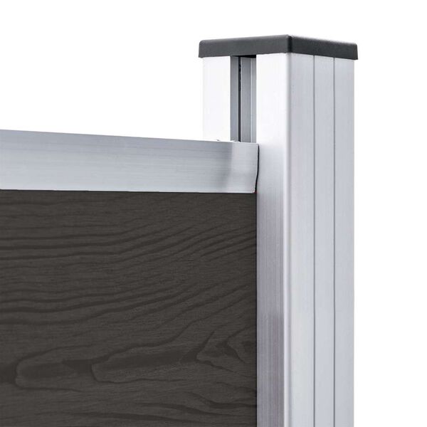 vidaXL Panel de valla WPC negro 175x146 cm