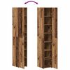 vidaXL Aparador alto 2 pcs Madera vieja 30 x 42,5 x 185 cm