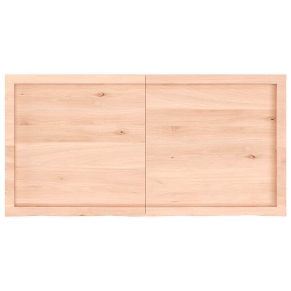vidaXL Encimera de ba&ntilde;o madera maciza sin tratar 120x60x(2-6) cm